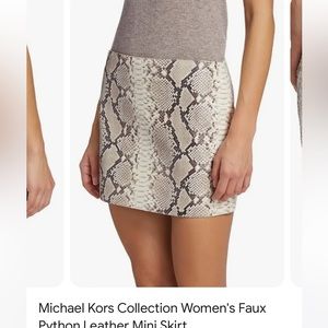 Micheal Kors leather mini skirt